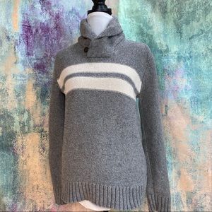 📌 GAP Knitted Cotton Mix Cozy Shawl Collar Sweater